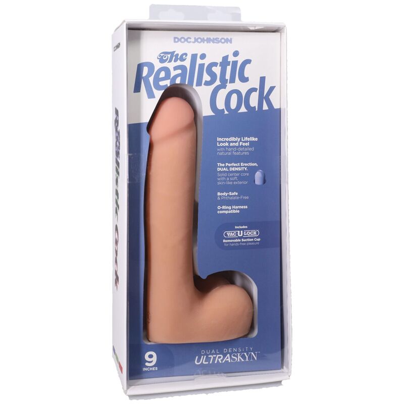 Фалоімітатор Doc Johnson The Realistic Cock ULTRASKYN - 9 Inch with Balls Vanilla Фалоімітатор Doc Johnson The Realistic Cock ULTRASKYN - 9 Inch with Balls Vanilla