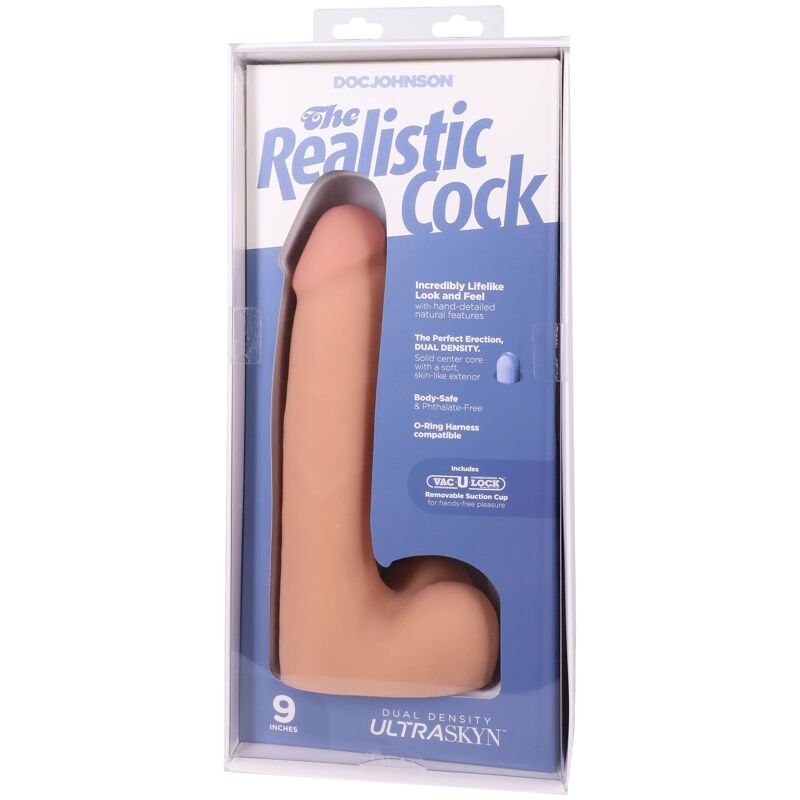Фалоімітатор Doc Johnson The Realistic Cock ULTRASKYN - 9 Inch with Balls Vanilla Фалоімітатор Doc Johnson The Realistic Cock ULTRASKYN - 9 Inch with Balls Vanilla
