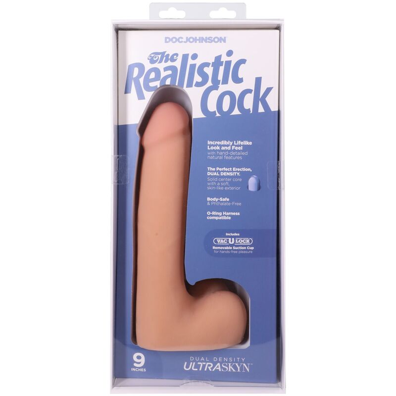 Фалоімітатор Doc Johnson The Realistic Cock ULTRASKYN - 9 Inch with Balls Vanilla Фалоімітатор Doc Johnson The Realistic Cock ULTRASKYN - 9 Inch with Balls Vanilla