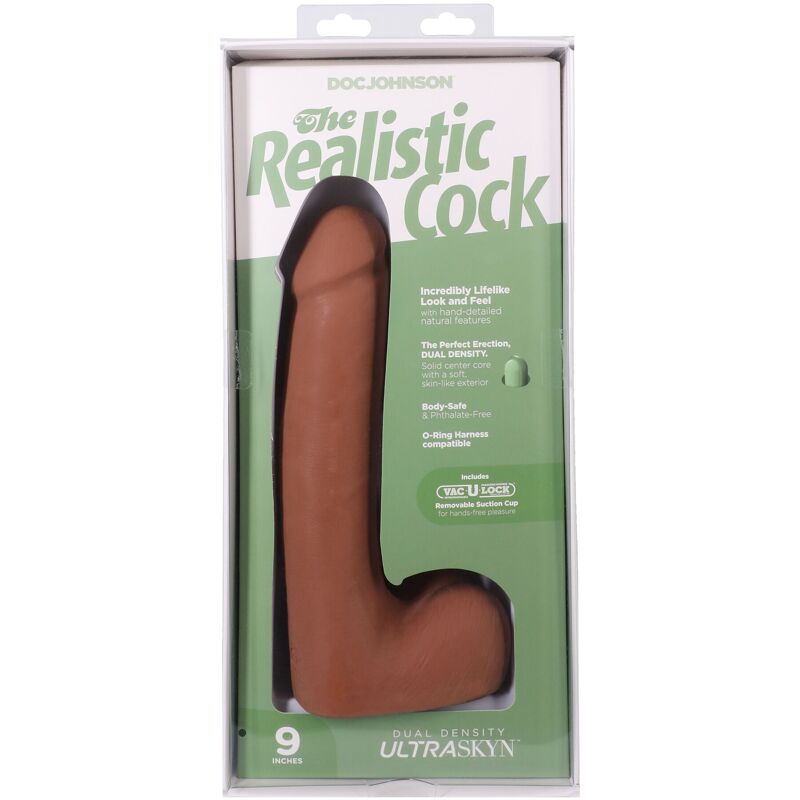 Фалоімітатор Doc Johnson The Realistic Cock ULTRASKYN - 9 Inch with Balls Caramel Фалоімітатор Doc Johnson The Realistic Cock ULTRASKYN - 9 Inch with Balls Caramel