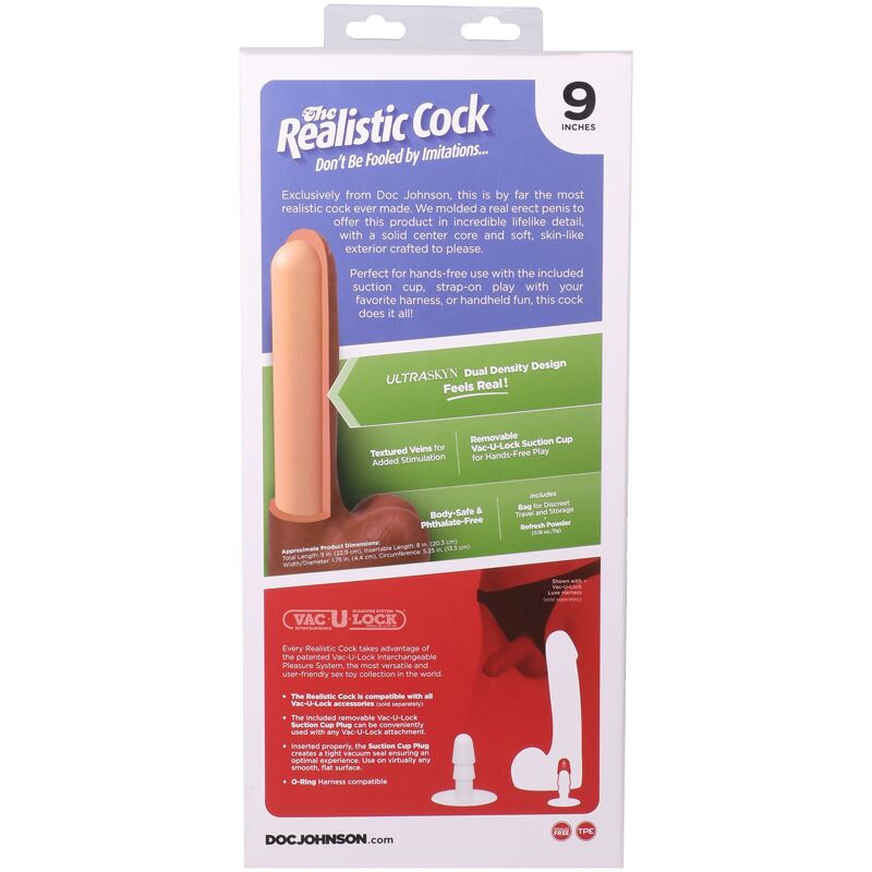 Фалоімітатор Doc Johnson The Realistic Cock ULTRASKYN - 9 Inch with Balls Chocolate Фалоімітатор Doc Johnson The Realistic Cock ULTRASKYN - 9 Inch with Balls Chocolate