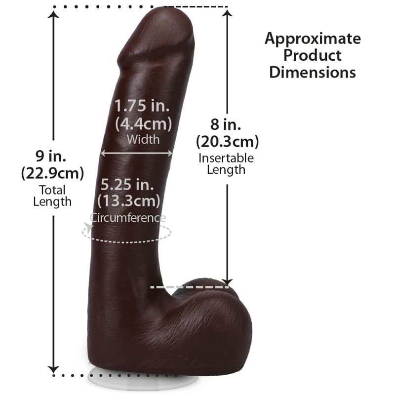 Фалоімітатор Doc Johnson The Realistic Cock ULTRASKYN - 9 Inch with Balls Chocolate Фалоімітатор Doc Johnson The Realistic Cock ULTRASKYN - 9 Inch with Balls Chocolate