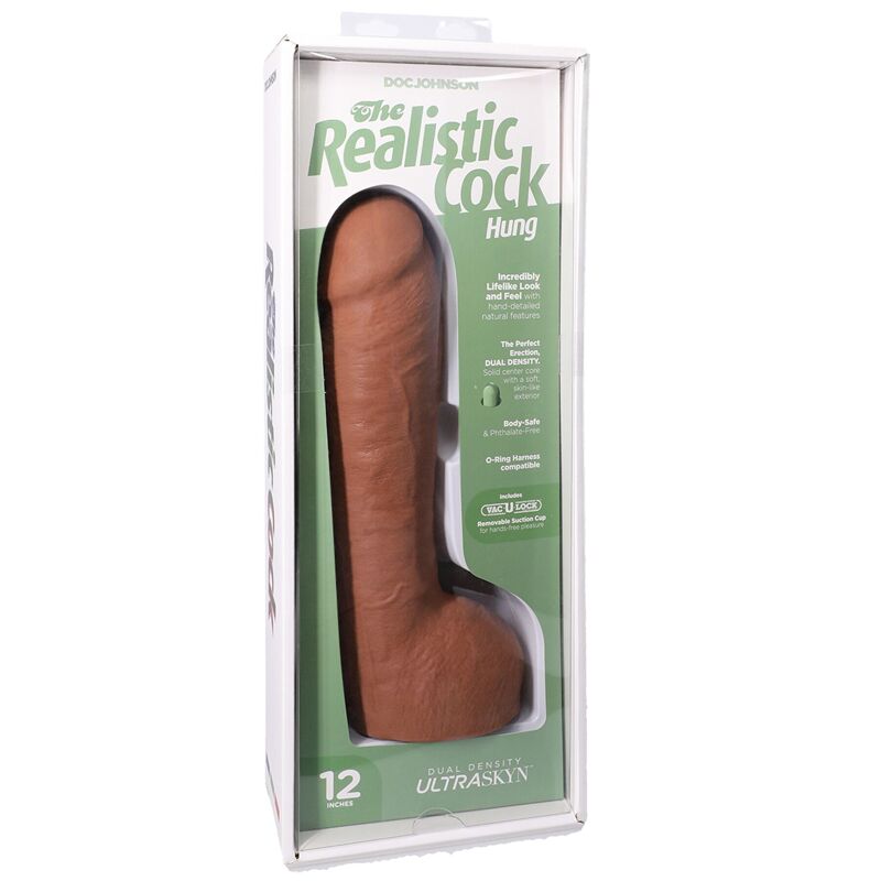 Фалоімітатор Doc Johnson The Realistic Cock ULTRASKYN - 12 Inch Hung with Balls Caramel Фалоімітатор Doc Johnson The Realistic Cock ULTRASKYN - 12 Inch Hung with Balls Caramel