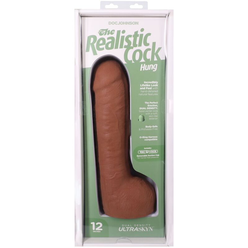 Фалоімітатор Doc Johnson The Realistic Cock ULTRASKYN - 12 Inch Hung with Balls Caramel Фалоімітатор Doc Johnson The Realistic Cock ULTRASKYN - 12 Inch Hung with Balls Caramel