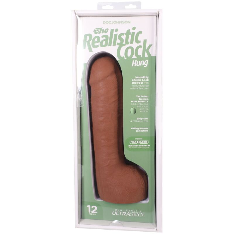 Фалоімітатор Doc Johnson The Realistic Cock ULTRASKYN - 12 Inch Hung with Balls Caramel Фалоімітатор Doc Johnson The Realistic Cock ULTRASKYN - 12 Inch Hung with Balls Caramel