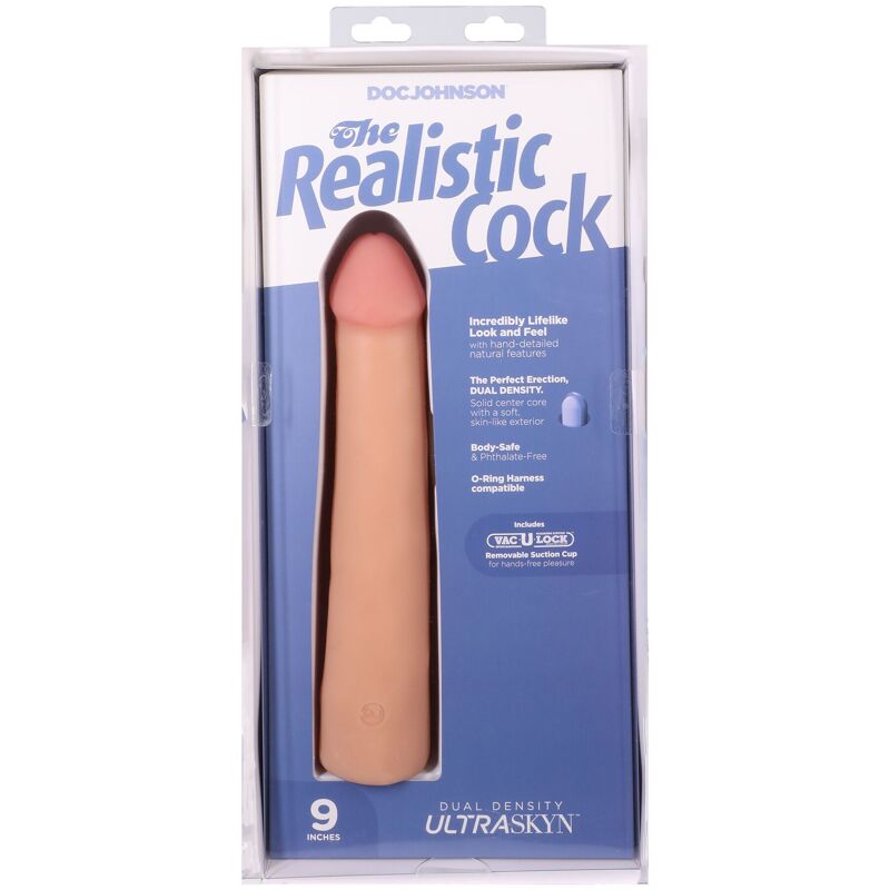 Фалоімітатор Doc Johnson The Realistic Cock ULTRASKYN - 9 Inch Vanilla Фалоімітатор Doc Johnson The Realistic Cock ULTRASKYN - 9 Inch Vanilla