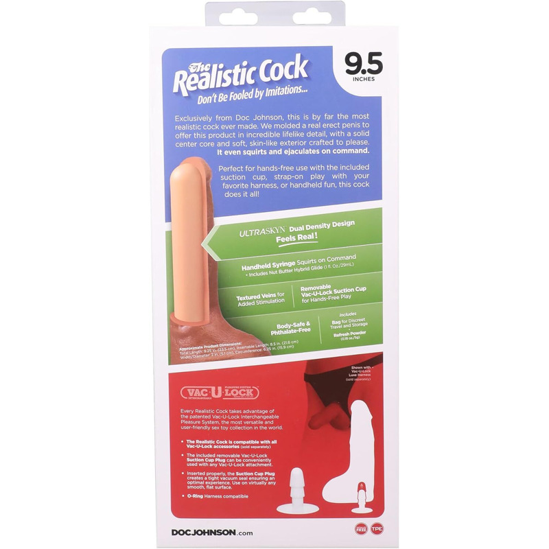 Фалоімітатор, що кінчає Doc Johnson The Realistic Cock ULTRASKYN - Squirting 9,5 Inch Chocolate Фалоімітатор, що кінчає Doc Johnson The Realistic Cock ULTRASKYN - Squirting 9,5 Inch Chocolate