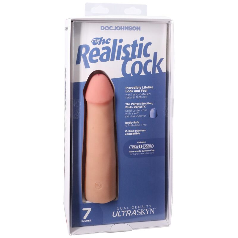 Фалоімітатор Doc Johnson The Realistic Cock ULTRASKYN - 7 Inch Vanilla Фалоімітатор Doc Johnson The Realistic Cock ULTRASKYN - 7 Inch Vanilla