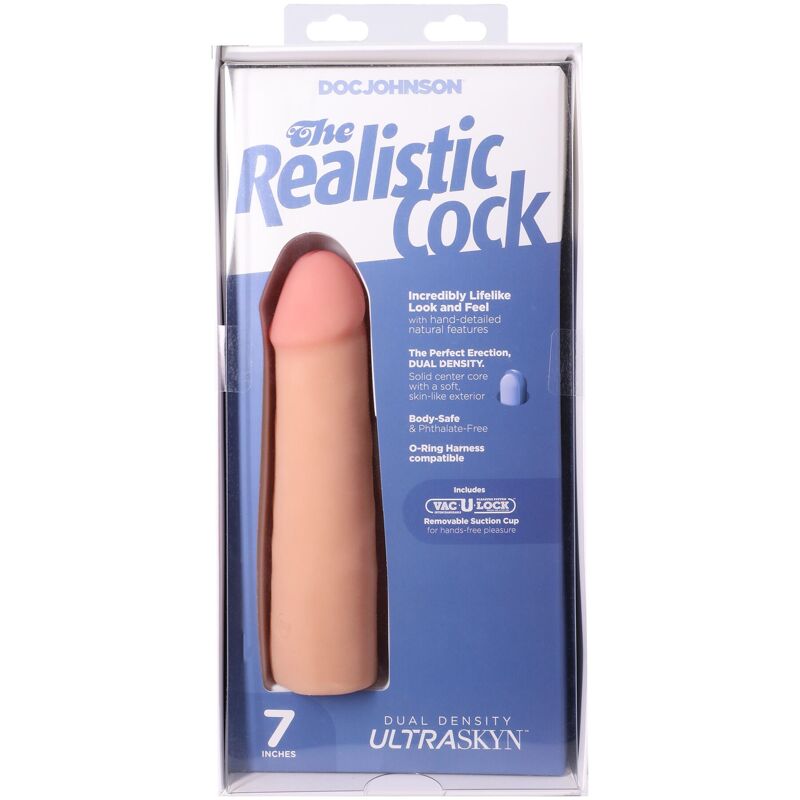 Фалоімітатор Doc Johnson The Realistic Cock ULTRASKYN - 7 Inch Vanilla Фалоімітатор Doc Johnson The Realistic Cock ULTRASKYN - 7 Inch Vanilla