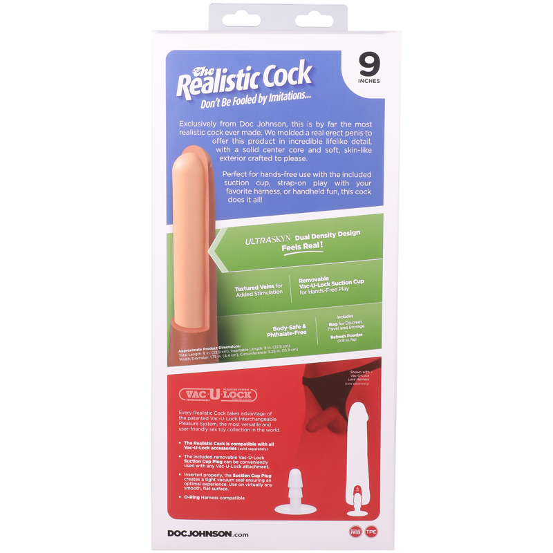 Фалоімітатор Doc Johnson The Realistic Cock ULTRASKYN - 9 Inch Chocolate Фалоімітатор Doc Johnson The Realistic Cock ULTRASKYN - 9 Inch Chocolate