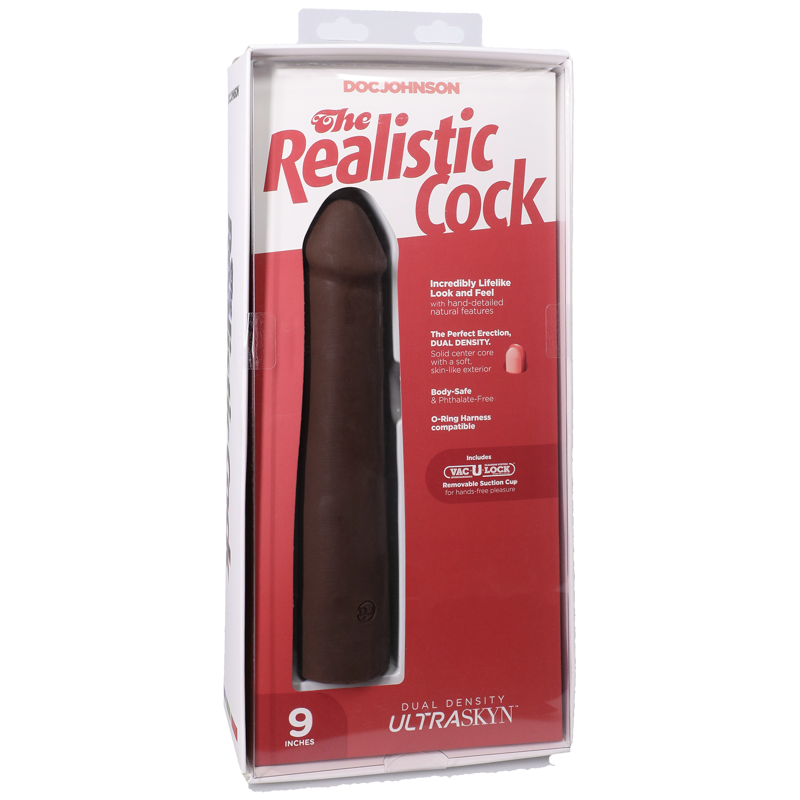 Фалоімітатор Doc Johnson The Realistic Cock ULTRASKYN - 9 Inch Chocolate Фалоімітатор Doc Johnson The Realistic Cock ULTRASKYN - 9 Inch Chocolate