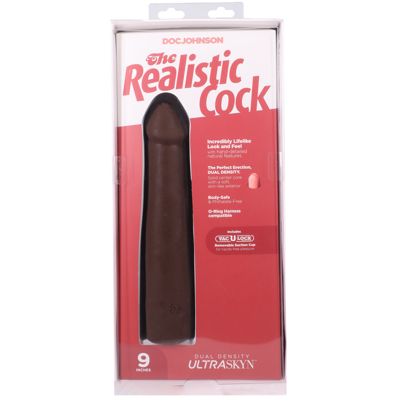 Фалоімітатор Doc Johnson The Realistic Cock ULTRASKYN - 9 Inch Chocolate Фалоімітатор Doc Johnson The Realistic Cock ULTRASKYN - 9 Inch Chocolate
