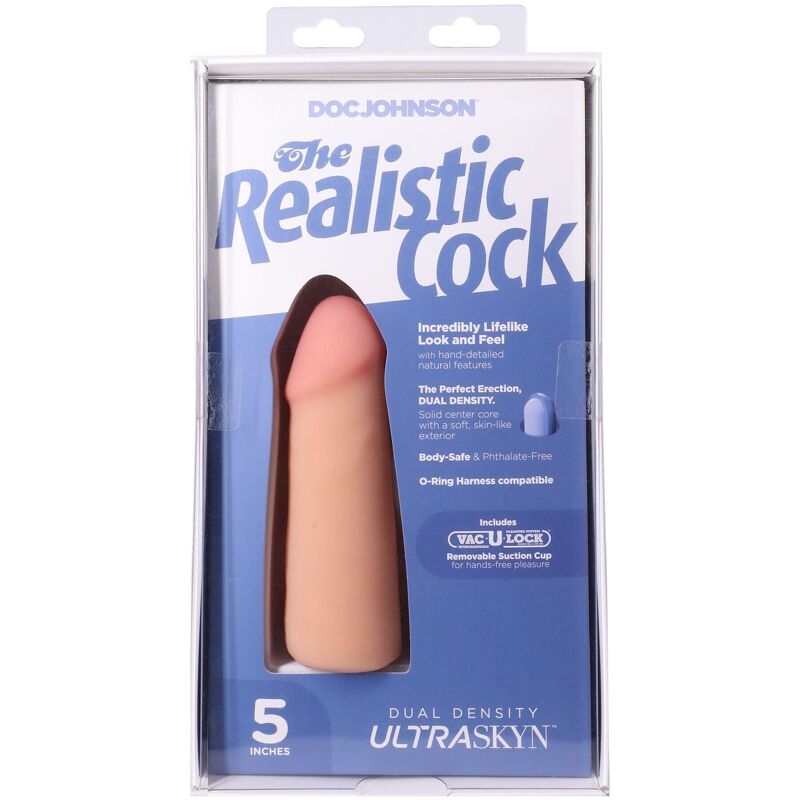 Фалоімітатор Doc Johnson The Realistic Cock ULTRASKYN - 5 Inch Vanilla Фалоімітатор Doc Johnson The Realistic Cock ULTRASKYN - 5 Inch Vanilla