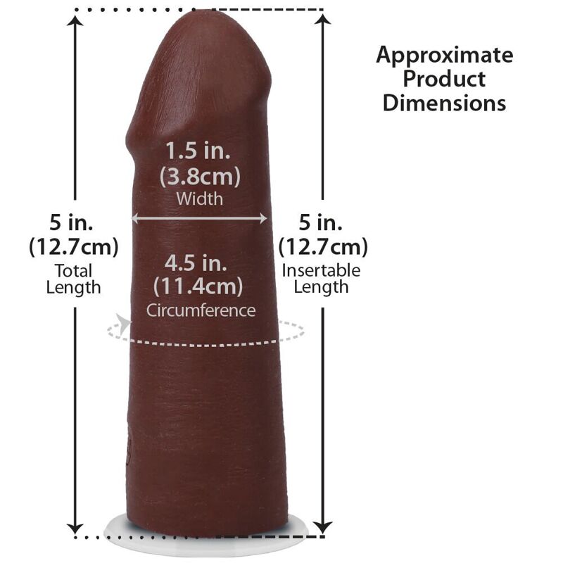 Фалоімітатор Doc Johnson The Realistic Cock ULTRASKYN - 5 Inch Chocolate Фалоімітатор Doc Johnson The Realistic Cock ULTRASKYN - 5 Inch Chocolate