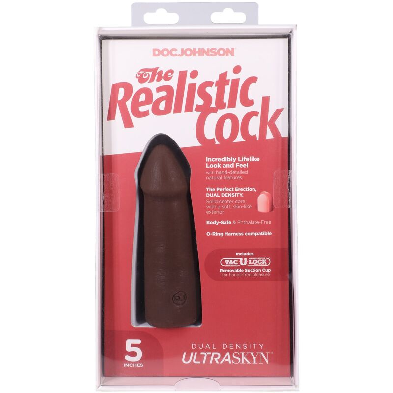 Фалоімітатор Doc Johnson The Realistic Cock ULTRASKYN - 5 Inch Chocolate Фалоімітатор Doc Johnson The Realistic Cock ULTRASKYN - 5 Inch Chocolate