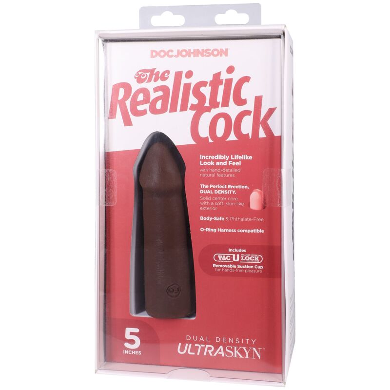 Фалоімітатор Doc Johnson The Realistic Cock ULTRASKYN - 5 Inch Chocolate Фалоімітатор Doc Johnson The Realistic Cock ULTRASKYN - 5 Inch Chocolate