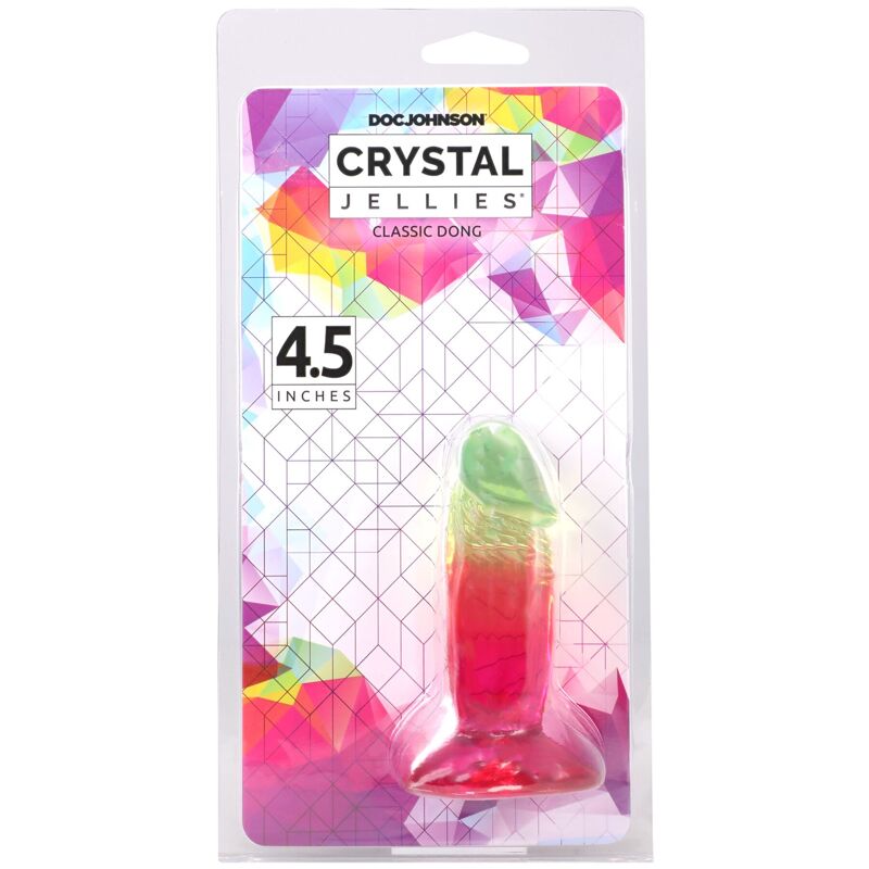 Дилдо Doc Johnson Crystal Jellies - 4.5 Inch Classic Dong - Rainbow Дилдо Doc Johnson Crystal Jellies - 4.5 Inch Classic Dong - Rainbow