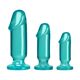 Набір анальних пробок Doc Johnson Crystal Jellies - Anal Starter Kit Teal (м'ятий та без вставки!!!)