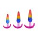 Набір анальних пробок Doc Johnson Crystal Jellies - Anal Trainer Set - Rainbow (м'яте паковання!!!)