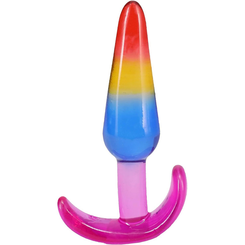Набір анальних пробок Doc Johnson Crystal Jellies - Anal Trainer Set - Rainbow (м'яте паковання!!!)