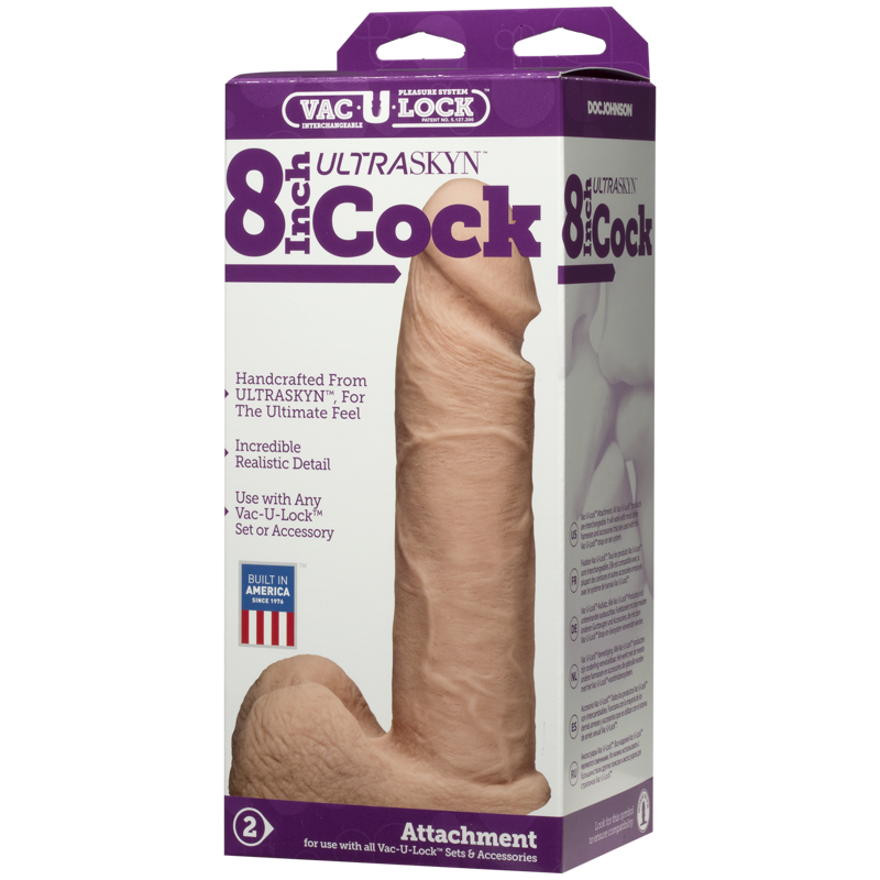 Фалоімітатор Doc Johnson Vac-U-Lock - 8 Inch ULTRASKYN Cock White (м'яте паковання!!!) Фалоімітатор Doc Johnson Vac-U-Lock - 8 Inch ULTRASKYN Cock White (м'яте паковання!!!)