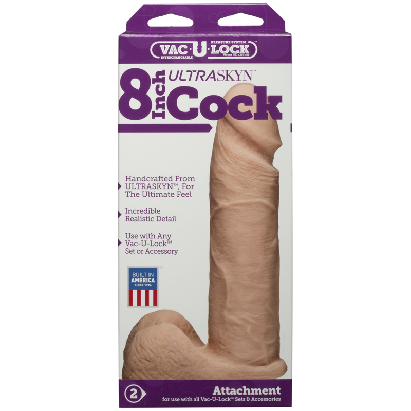 Фалоімітатор Doc Johnson Vac-U-Lock - 8 Inch ULTRASKYN Cock White (м'яте паковання!!!) Фалоімітатор Doc Johnson Vac-U-Lock - 8 Inch ULTRASKYN Cock White (м'яте паковання!!!)