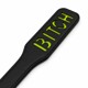 Паддл DS Fetish з люмінісцентним надписом "Bitch", чорний