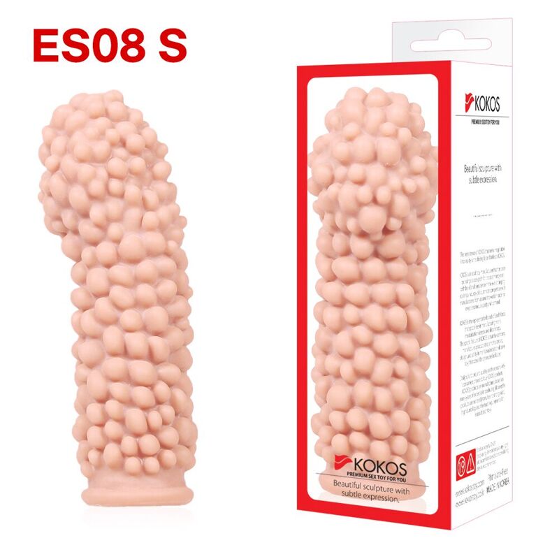 Насадка на член Kokos Extreme Sleeve ES.08 размер S, утолщающая, стимулирующий рельеф Насадка на член Kokos Extreme Sleeve ES.08 размер S, утолщающая, стимулирующий рельеф