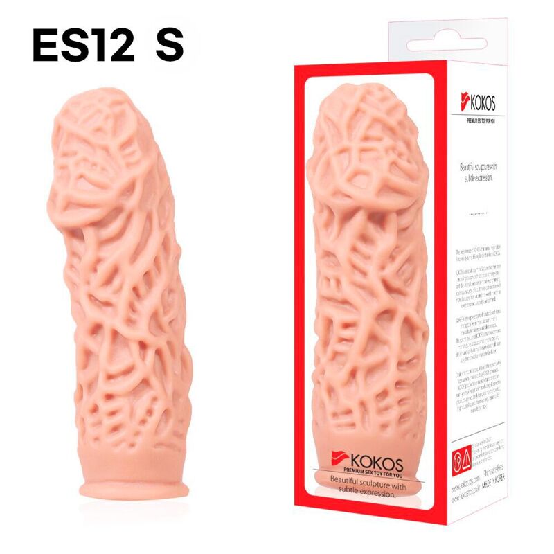 Насадка на член Kokos Extreme Sleeve ES.12 размер S, утолщающая, стимулирующий рельеф Насадка на член Kokos Extreme Sleeve ES.12 размер S, утолщающая, стимулирующий рельеф