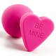 Анальная пробка силиконовая ALUME BE MINE ярко-розовая с основанием в форме сердца, M Анальная пробка силиконовая ALUME BE MINE ярко-розовая с основанием в форме сердца, M