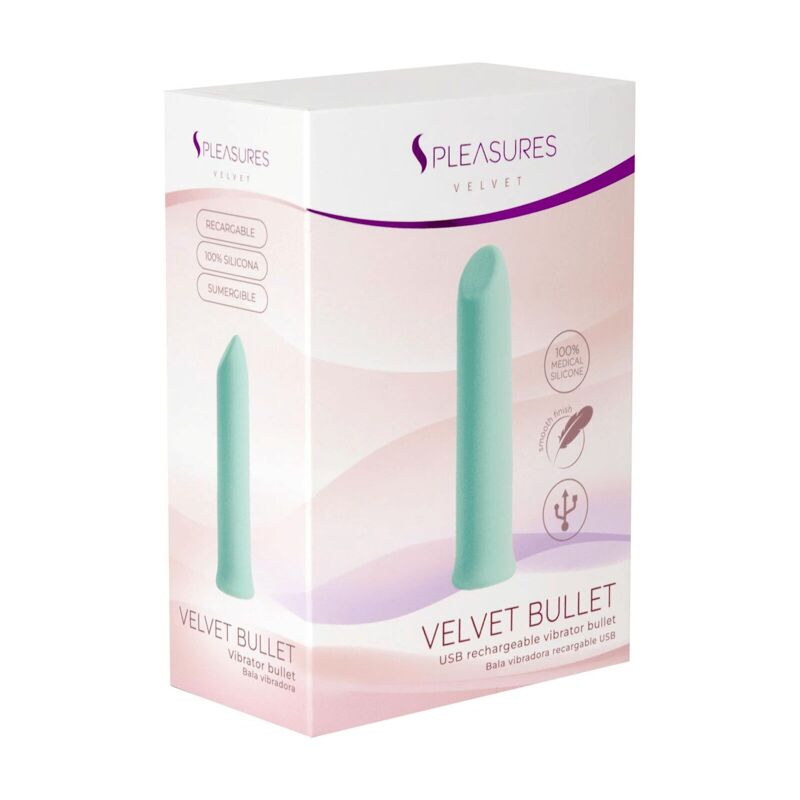Вибропуля S Pleasures Velvet Bullet Candy Turquoise Вибропуля S Pleasures Velvet Bullet Candy Turquoise