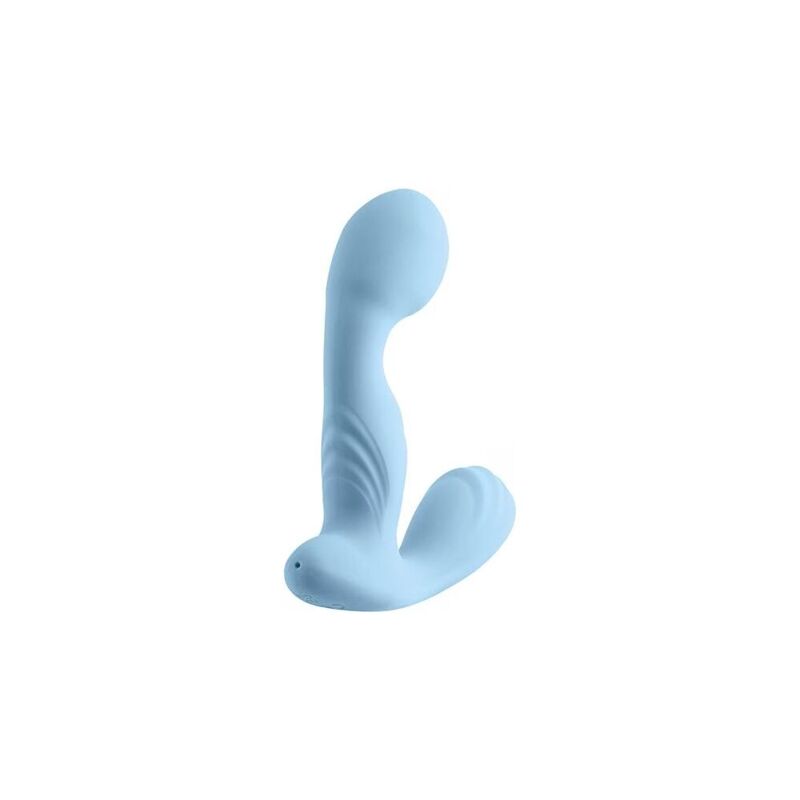Вибромассажер простаты S Pleasures Premium FUZZY, бирюзовый, с рельефом, 10 режимов вибрации Вибромассажер простаты S Pleasures Premium FUZZY, бирюзовый, с рельефом, 10 режимов вибрации