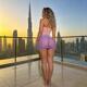 Платье в крупную сетку Star Night с открытыми плечами, градиент, розово-фиолетовое, OS (S-L)