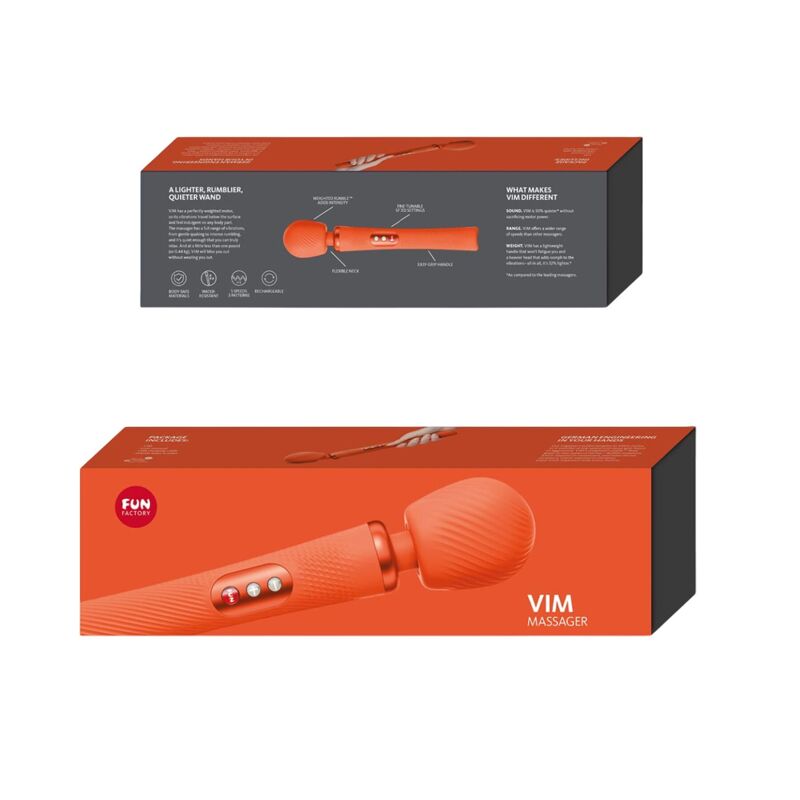 Вибромассажер Fun Factory VIM Vibrating Wand sunrise orange (мятая упаковка!!!) Вибромассажер Fun Factory VIM Vibrating Wand sunrise orange (мятая упаковка!!!)