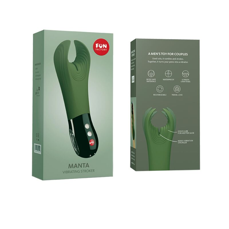 Вибратор для пениса Fun Factory MANTA moss green/black (мятая упаковка!!!) Вибратор для пениса Fun Factory MANTA moss green/black (мятая упаковка!!!)