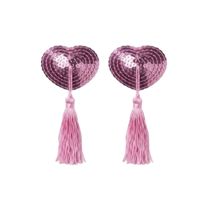 Пестис-сердечки с кисточками Art of Sex - Sparkling Hearts, розовый