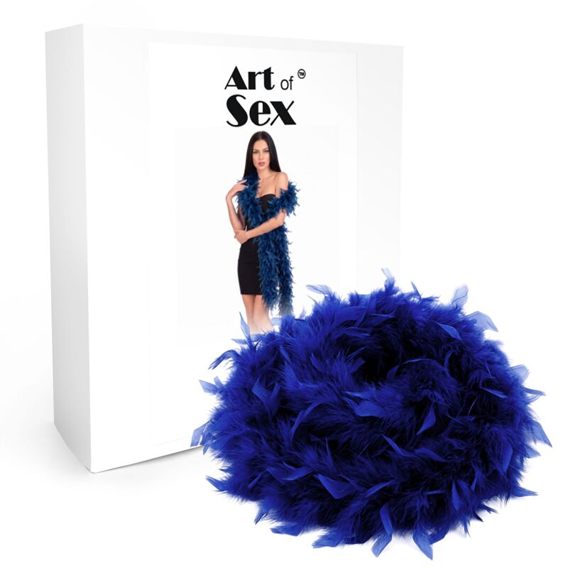 Боа из перьев Art of Sex, длина 2 метра, цвет синий Боа из перьев Art of Sex, длина 2 метра, цвет синий