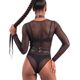 Женская портупея с шипами Art of Sex - Milana, экокожа, размер XS-2XL, цвет черный
