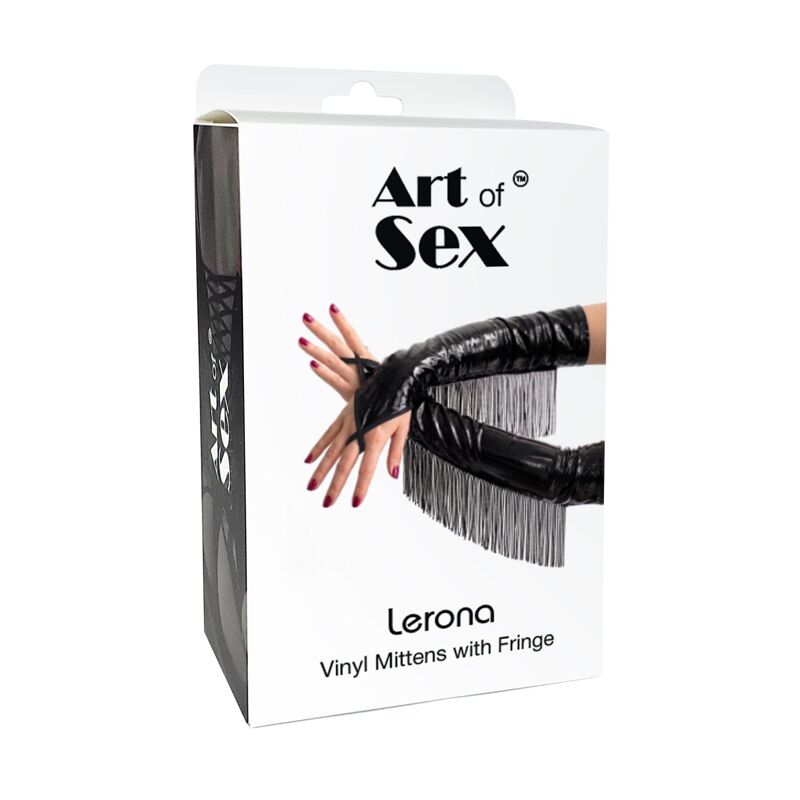 Виниловые митенки Art of Sex - Lerona, размер M, цвет красный Виниловые митенки Art of Sex - Lerona, размер M, цвет красный