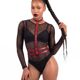 Женская портупея с шипами Art of Sex - Milana, экокожа, размер XS-2XL, цвет красный