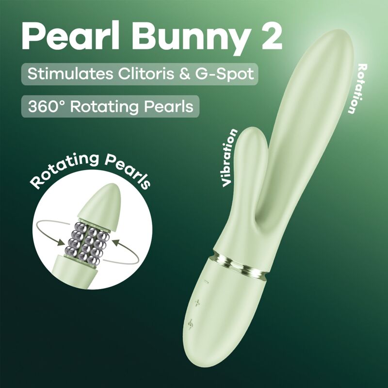 Вібратор-кролик Satisfyer Pearl Bunny 2 Light Green Вібратор-кролик Satisfyer Pearl Bunny 2 Light Green