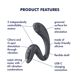 Вагінально-кліторальний вібратор Satisfyer G for Goddess 3 Dark Grey, 2 мотори