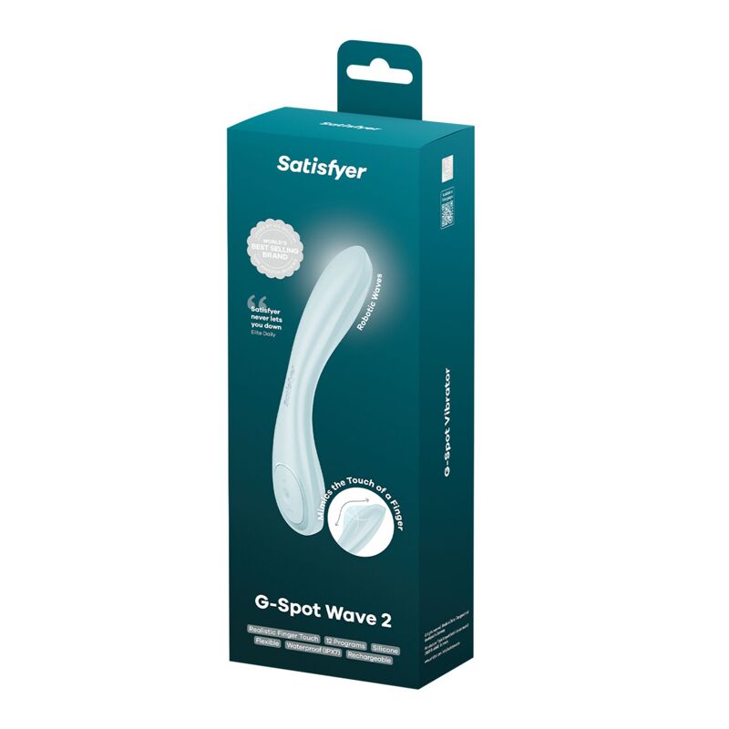 Вибратор Satisfyer G-Spot Wave 2 Ice Blue, имитирует прикосновение пальца Вибратор Satisfyer G-Spot Wave 2 Ice Blue, имитирует прикосновение пальца