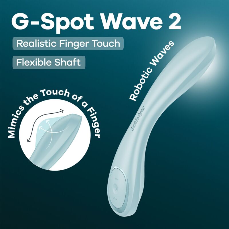 Вибратор Satisfyer G-Spot Wave 2 Ice Blue, имитирует прикосновение пальца Вибратор Satisfyer G-Spot Wave 2 Ice Blue, имитирует прикосновение пальца