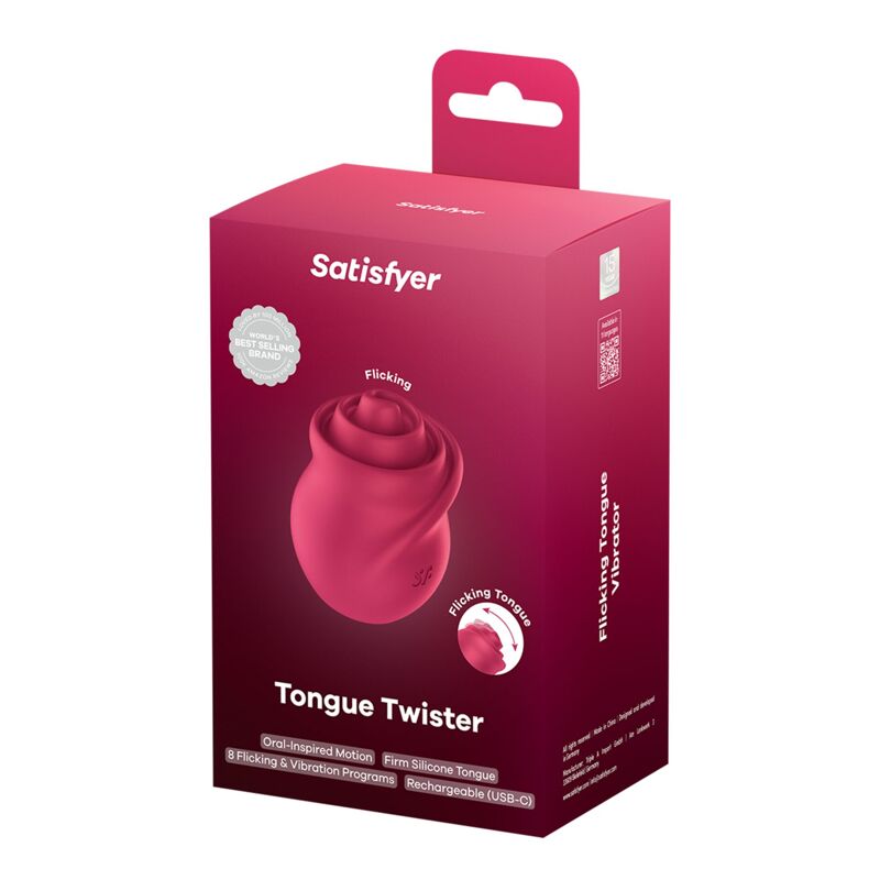 Вибростимулятор для клитора Satisfyer Tongue Twister с имитацией язычка Вибростимулятор для клитора Satisfyer Tongue Twister с имитацией язычка