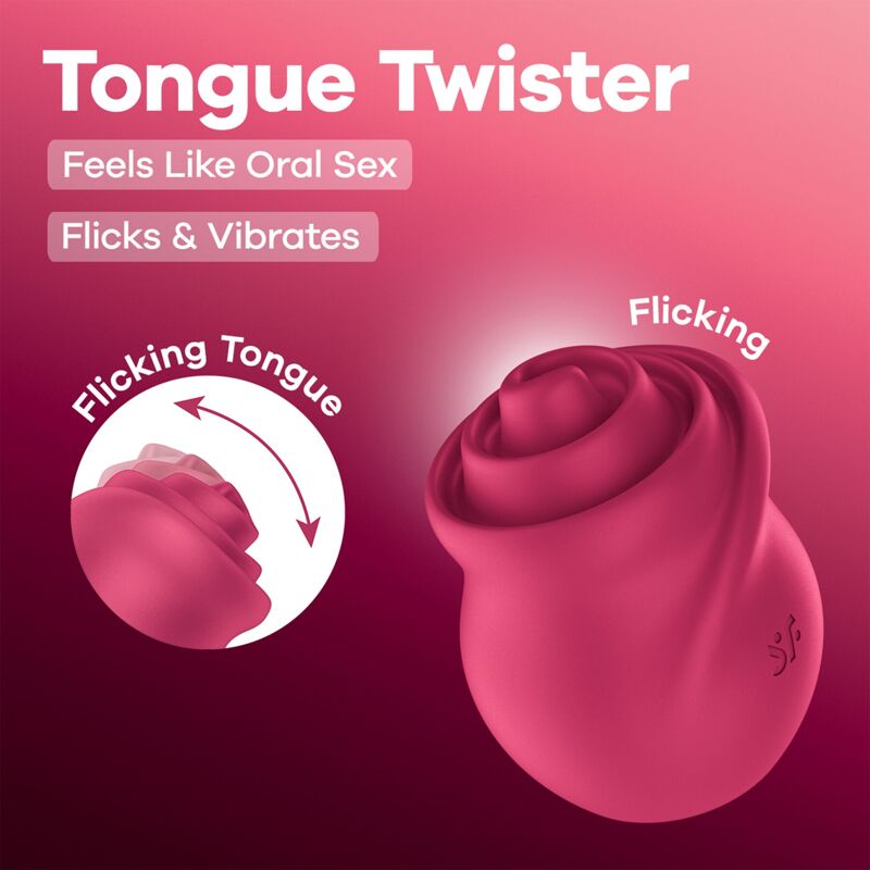 Вибростимулятор для клитора Satisfyer Tongue Twister с имитацией язычка Вибростимулятор для клитора Satisfyer Tongue Twister с имитацией язычка