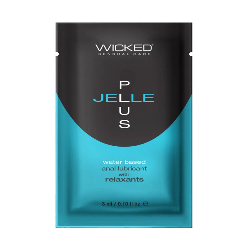Анальний лубрикант із розслаблювальним ефектом Wicked Jelle Plus на водній основі, 3 мл