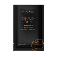 Пробник лубриканта Wicked Aqua Cinnamon Bun (булочка с корицей) на водной основе, 3 мл