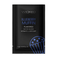 Пробник лубриканта Wicked Aqua Blueberry Muffin (чорничний мафін) на водній основі, 3 мл