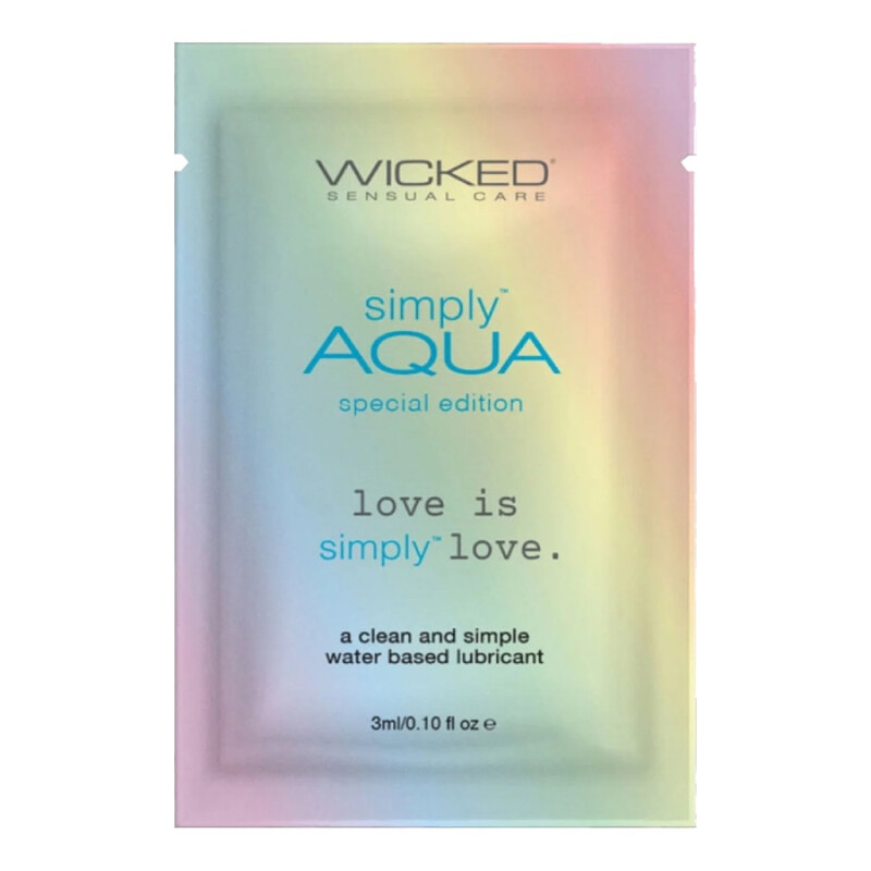 Пробник лубриканта Wicked Simply Aqua Special Edition без гліцерину на водній основі, 3 мл